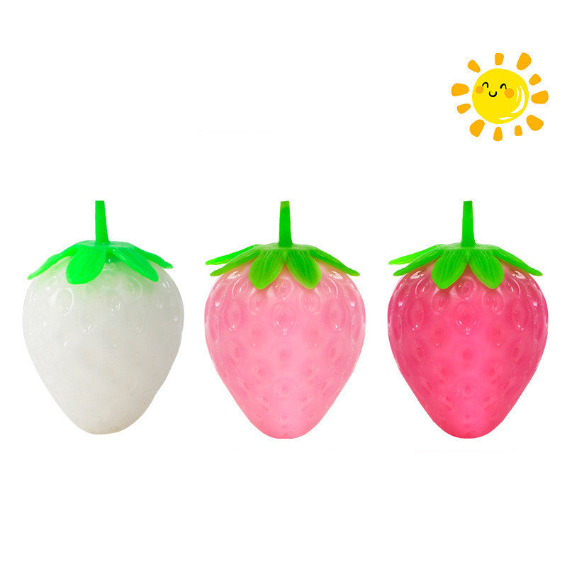Simulated Colorful Strawberry Squeezing Music To Vent