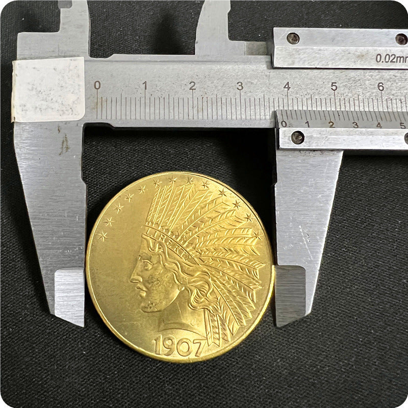Indian Silver Dollar Silver Circle Commemorative Coin