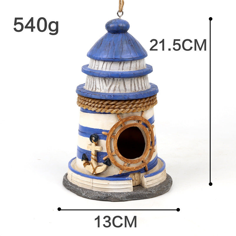 Outdoor Bird House Warm Hanging Nest Resin Crafts