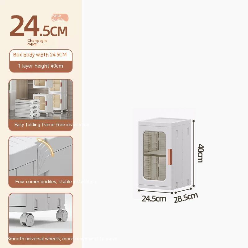 Toilet Floor-to-Ceiling Folding Storage Cabinet Bathroom Waterproof Locker
