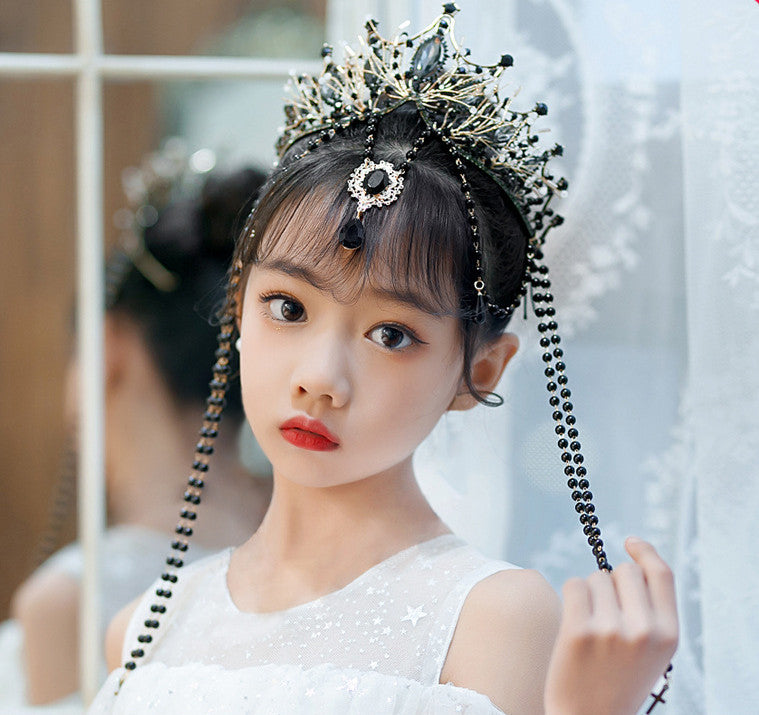 Children's Lolita Fringed Crown Catwalk Crown Hair Accessories