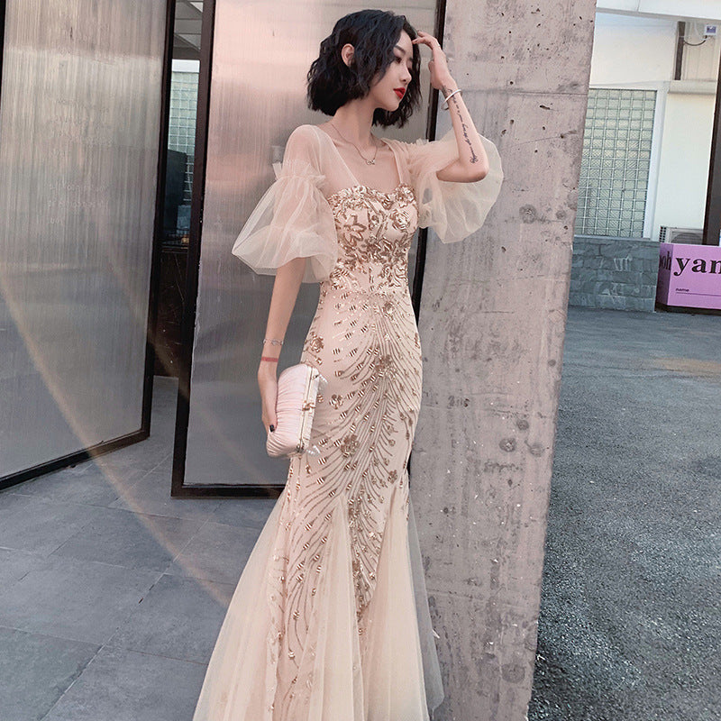 Temperament Long Celebrity Mermaid Evening Dress