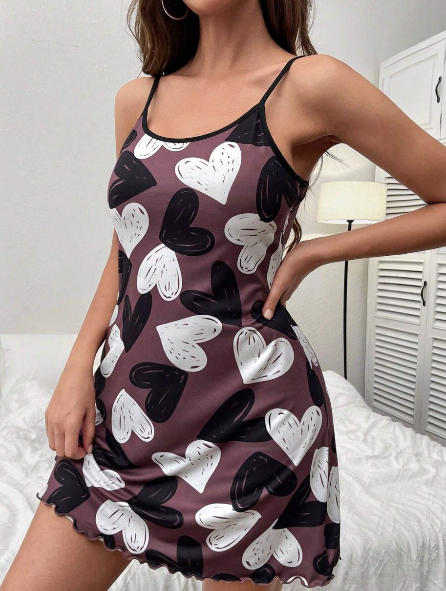 Women's Cat Printing Slip Nightdress