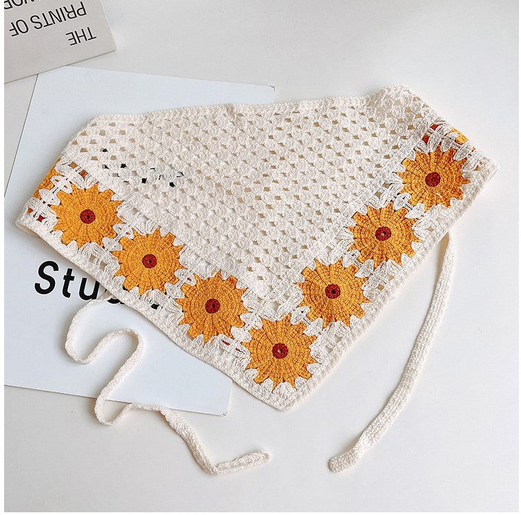Retro French Knitting Kerchief Women