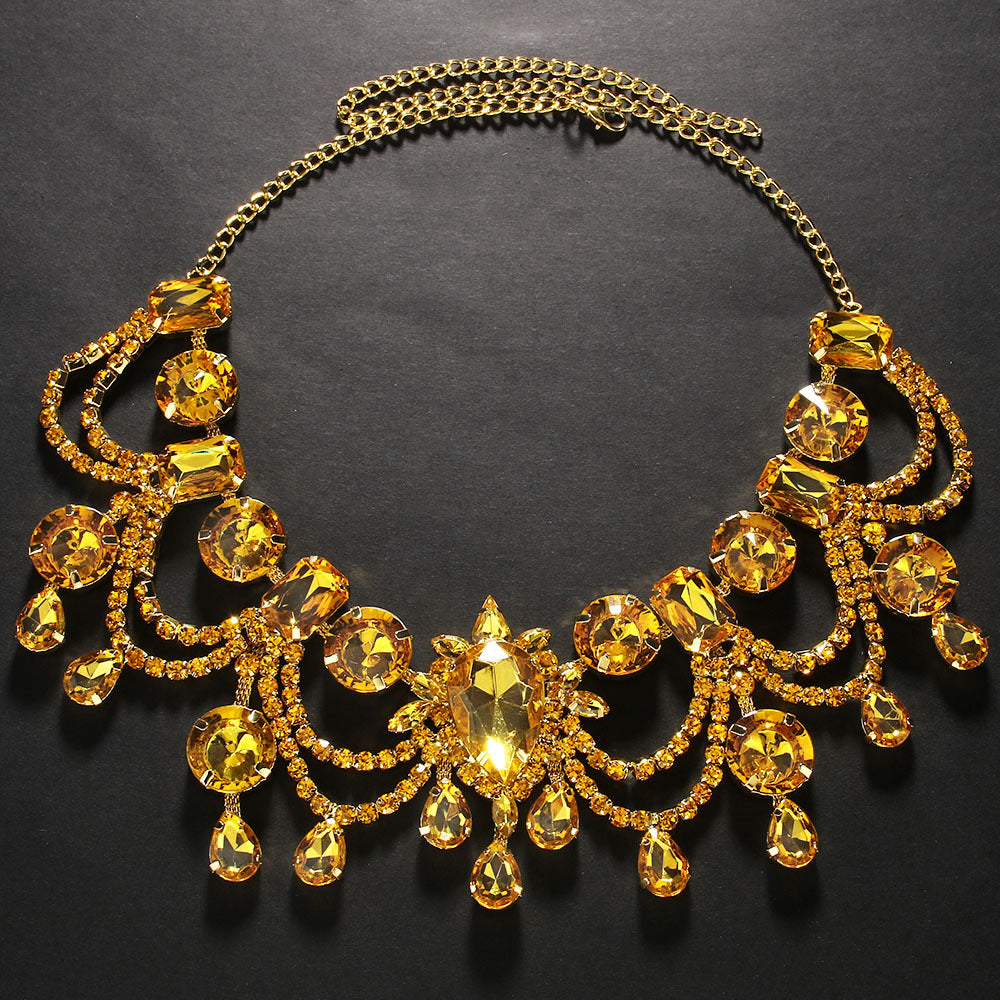 Women's Exaggerated Citrine Necklace
