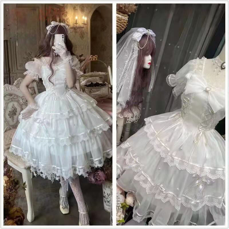 Women's Sweet Mesh Lolita Princess Dress