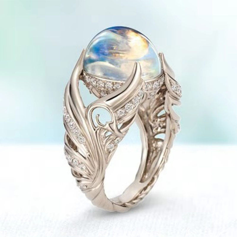 White Swan Colorful Ring