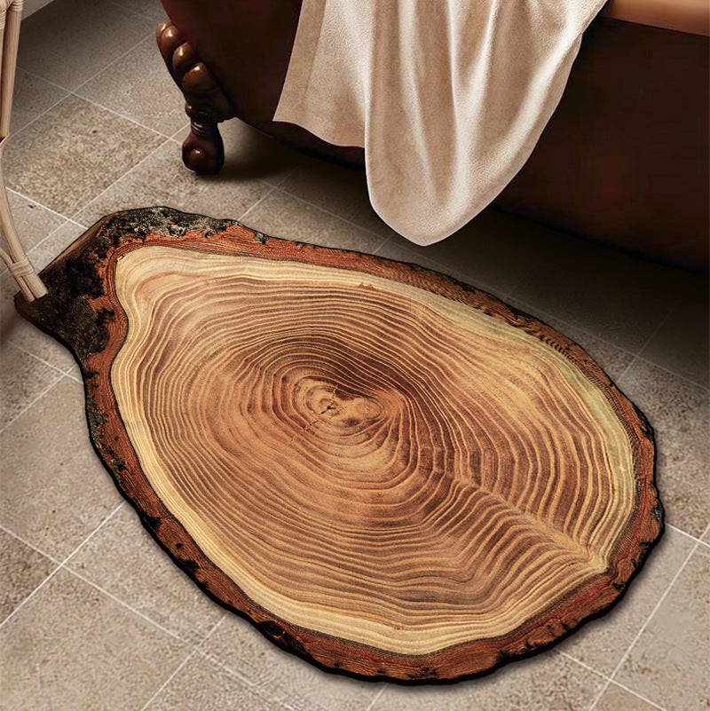 Wood Grain Bathroom Mats Absorbent Non-Slip Bathroom Disposable Special-Shaped Household