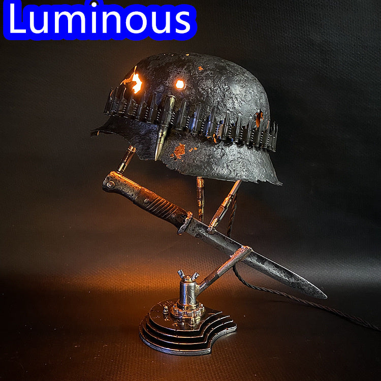 Helmet Lamp Resin Decoration Crafts