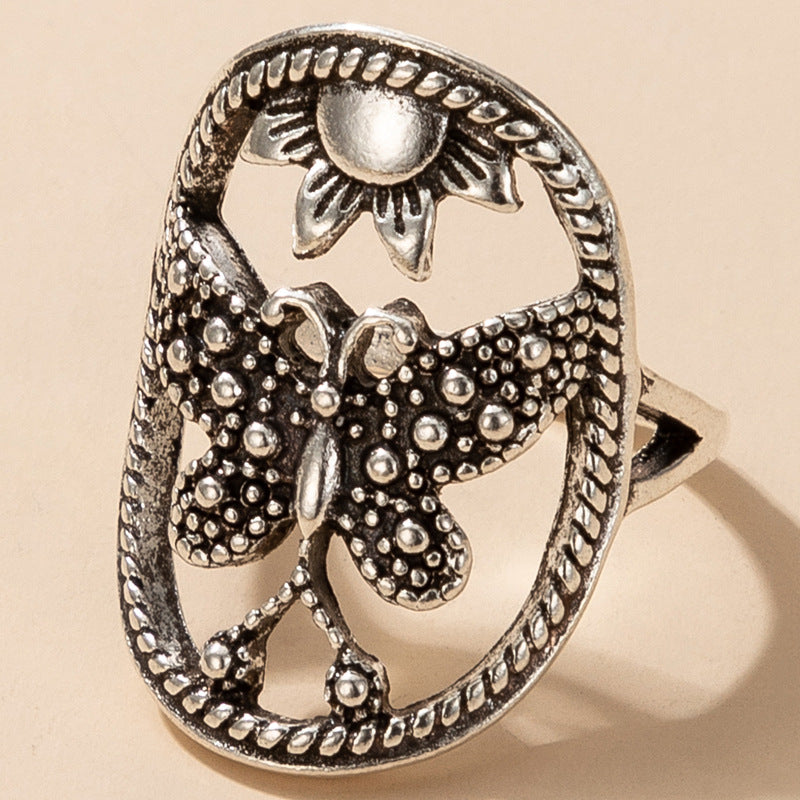 Simple Jewelry Palace Retro Style Ring