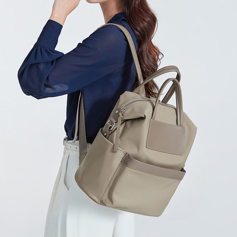 Women's Casual Backpack With Hand-Hold Design Lightweight And Waterproof Commuting Travel Computer Bag Large Capacity Handbag