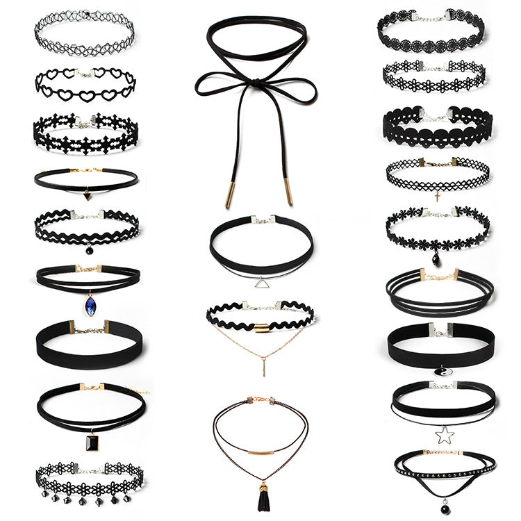 Simple Lolita Fake Collar Collar Necklace Combination Set