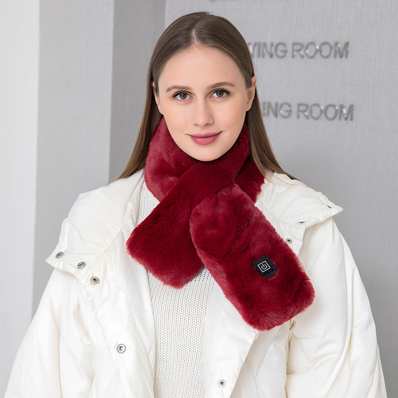 Heating Scarf USB Electric Heated Neck Wrap Heating Pad Pain Relief Three-Gear Temperature Control Neck Warmer For Women Men