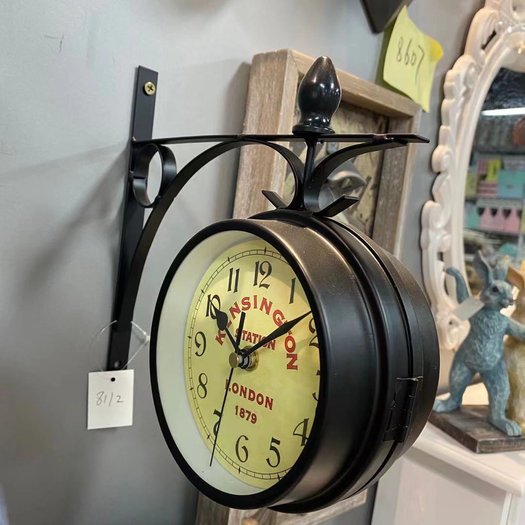 European-Style Home Creative Clocks And Watches Wrought Iron Ornaments Wall Clock