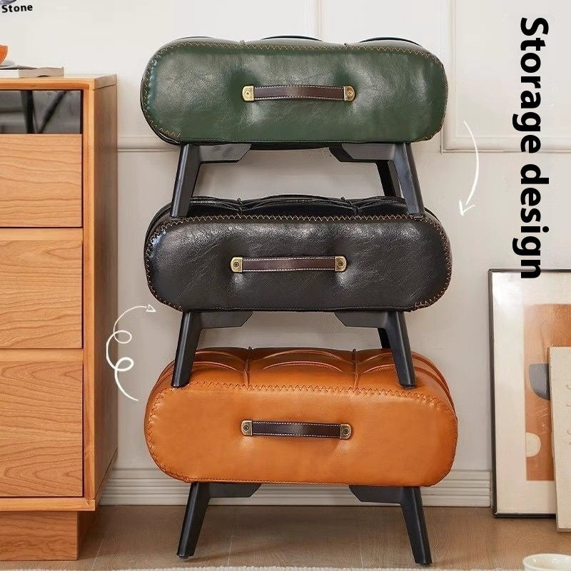 Household Soft Bag Cushion Light Luxury Short Stool Household Soft Seats