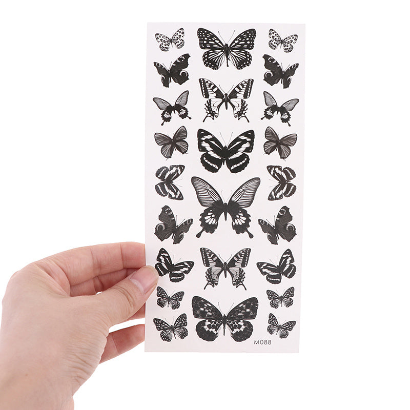 Black Butterfly Clavicle Concealer Waterproof Long-Lasting Tattoo Sticker