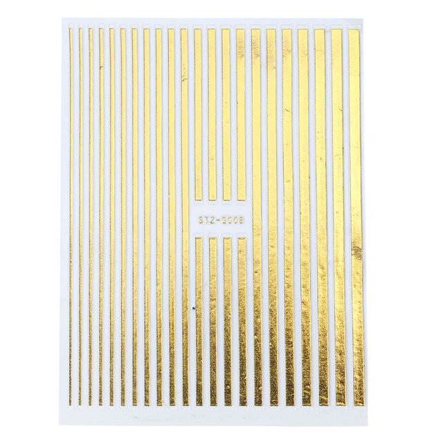 Evergreen Nail Line Stickers Geometric Pattern Nails