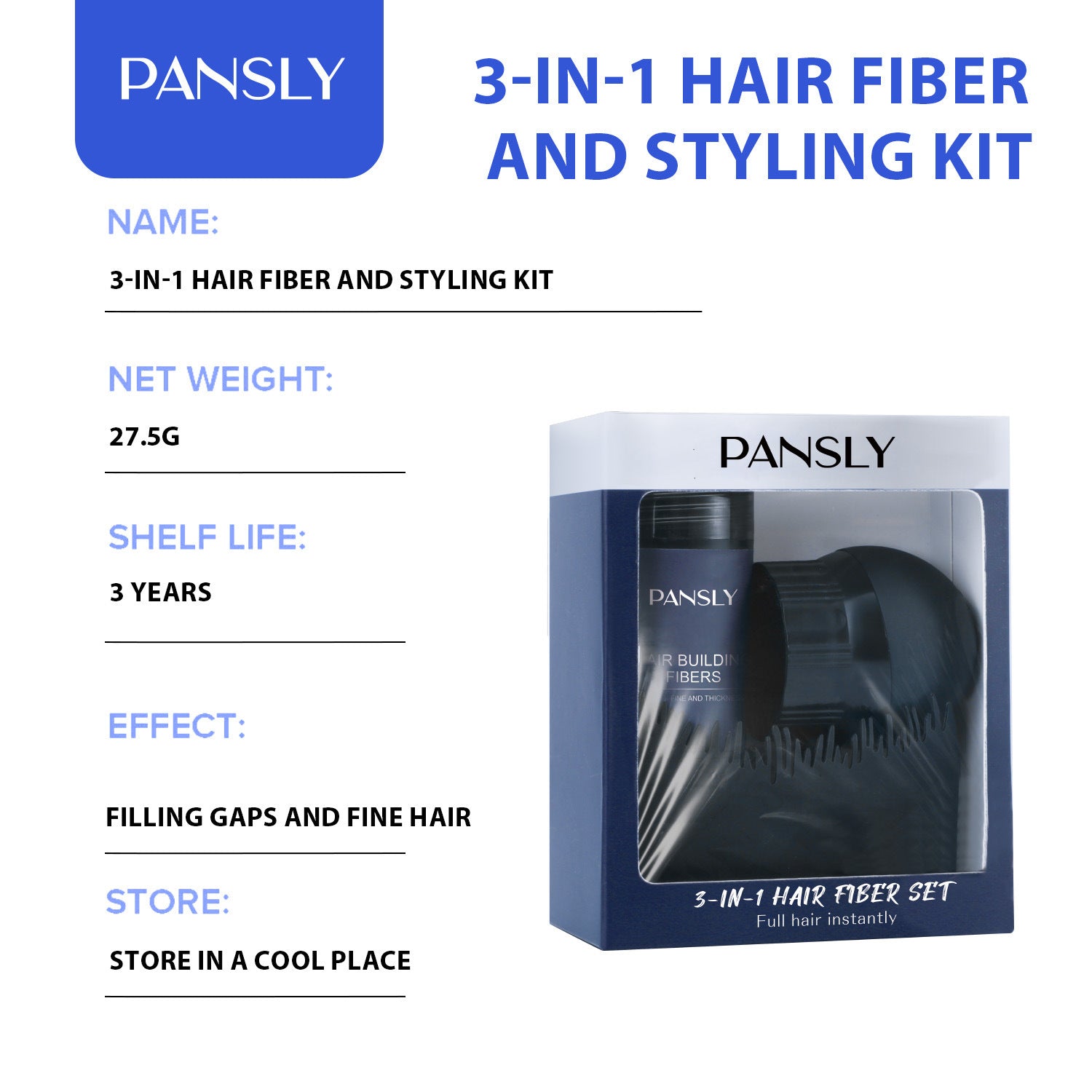 3 In 1 Hair Fiber Powder Styling Suit