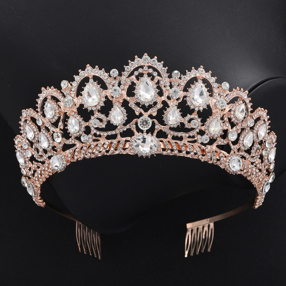Rose Gold Bridal Crown Wedding Dress Accessories