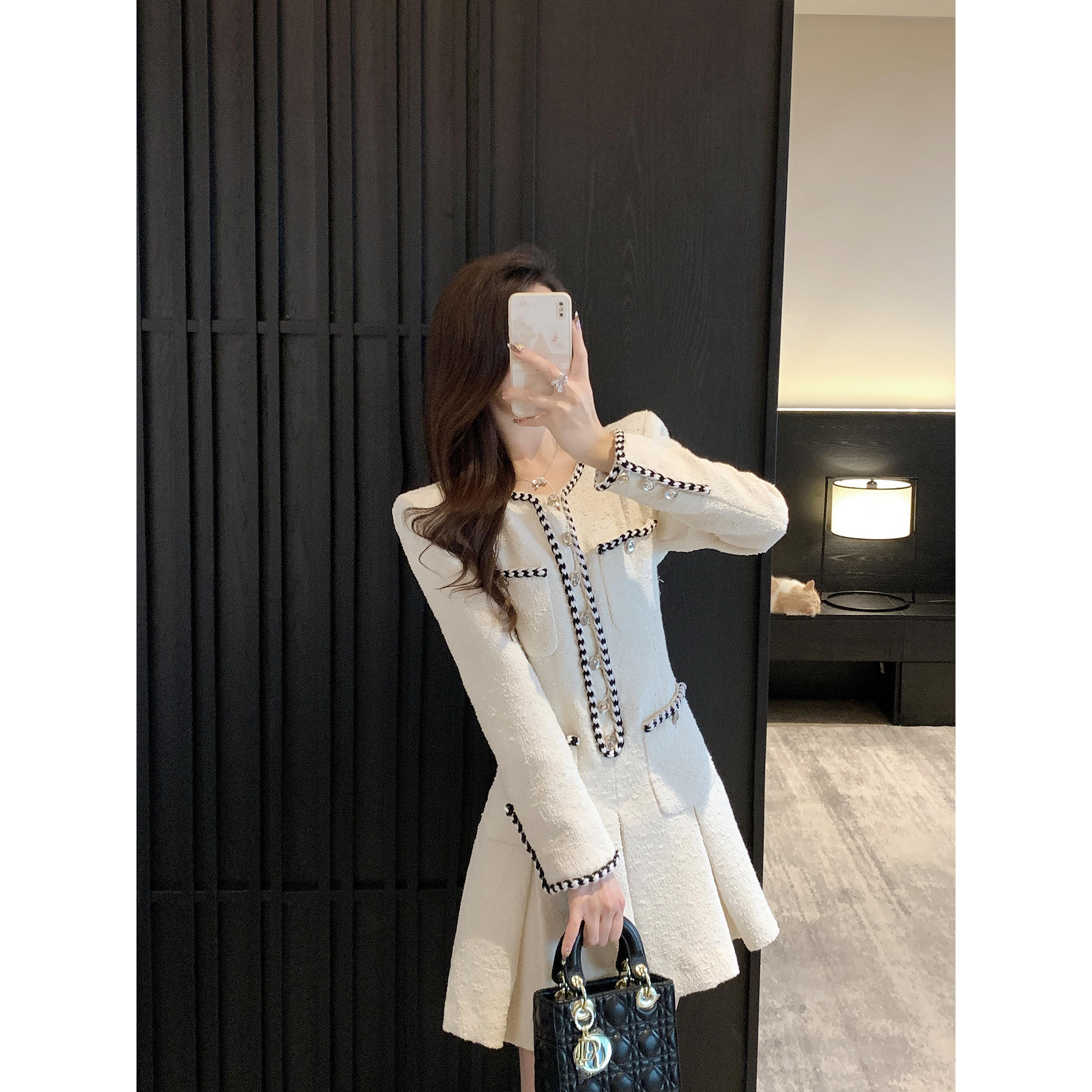 Women's French-Style Tweed Dress