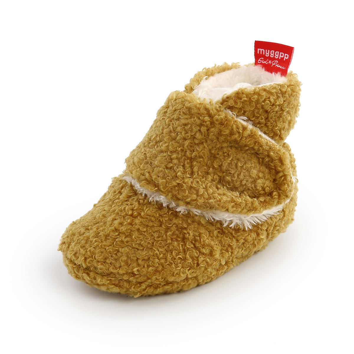 Solid Color Cartoon Cotton Shoes Baby Shoes Soft Sole Warm Shoes Toddler Shoes Baby's Shoes Plus Velvet 1982B