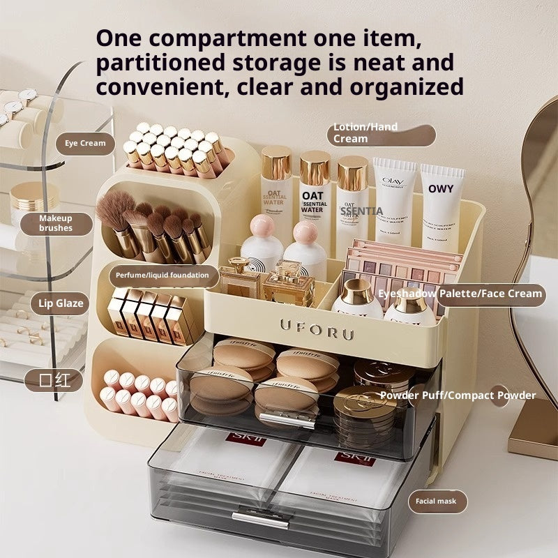 Desktop Cosmetic Storage Box Dust-Proof Organizer