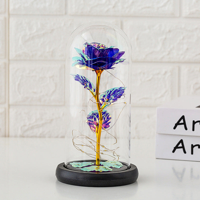 Preserved Flower Glass Cover Rose Flower Glass Cover Gift Gifts