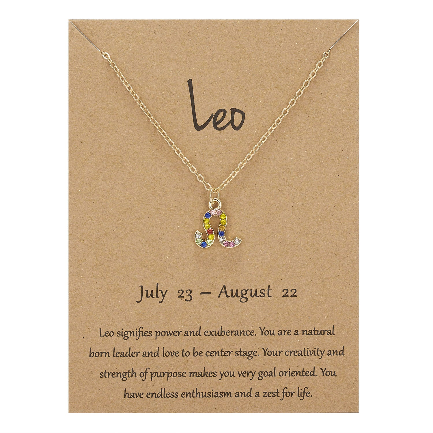 Pisces - Rhinestone Symbol Necklace