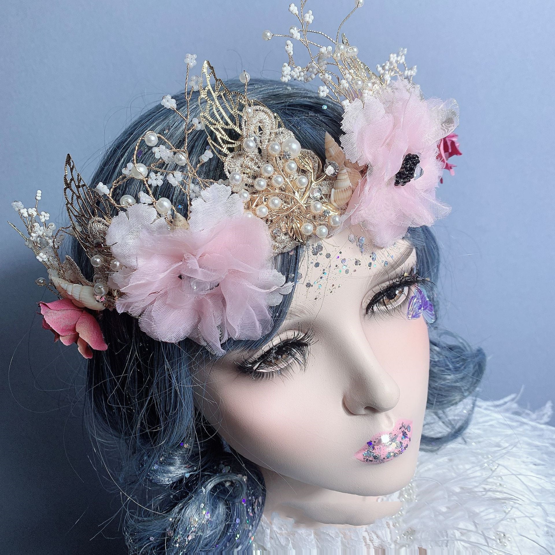 Retro Ocean Wind Mermaid Princess Headdress