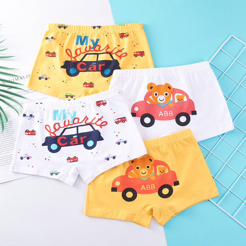 Boys' Soft Cartoon Cotton Printed Underpants