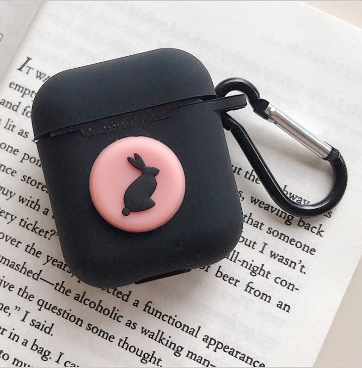 Compatible with Apple, AirPods Protective Jacket Cute Cartoon Silicone Anti-Falling Earphone Jacket Japanese Korean Women''s Key-Clasp Hanging Rope
