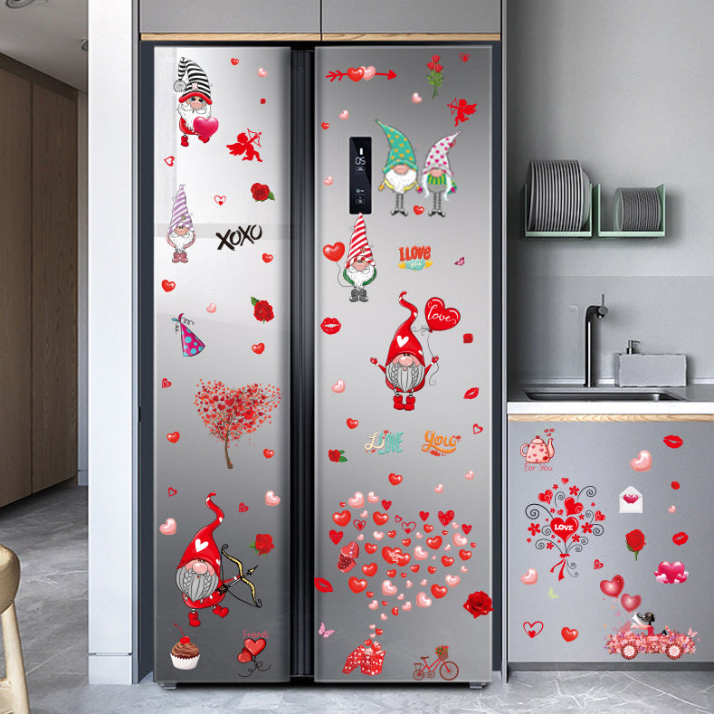 Valentine's Day Valentine's Day Electrostatic Sticker Showcase
