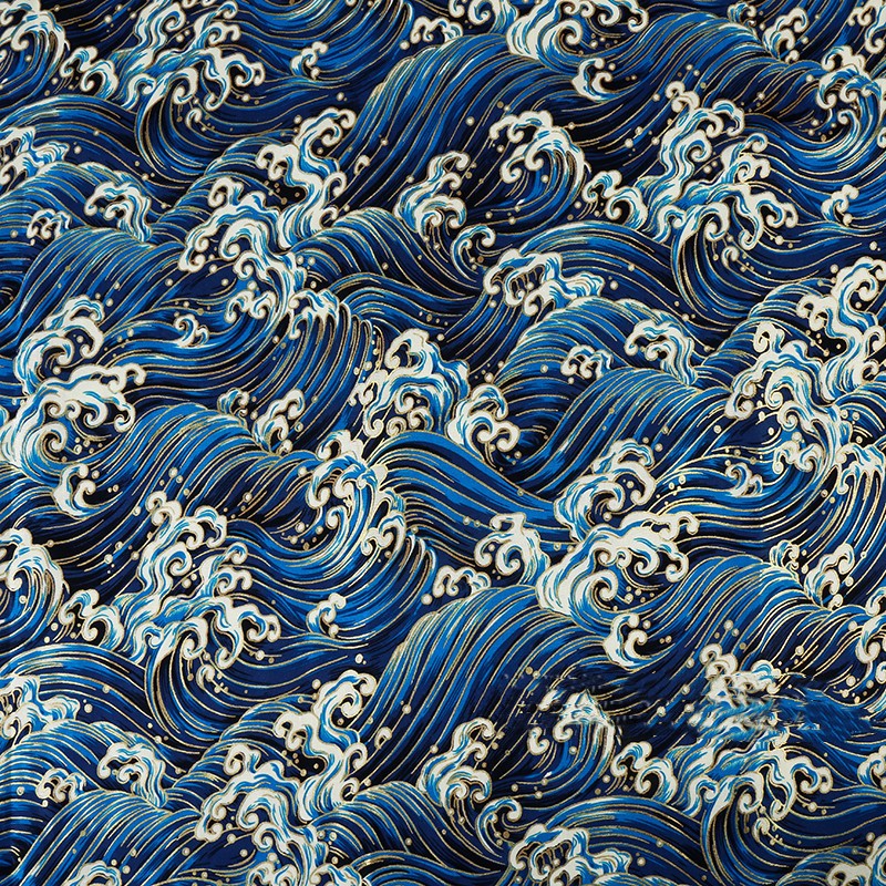 Handmade Chinese Style Cotton Kimono Cherry Blossom Printed Fabric