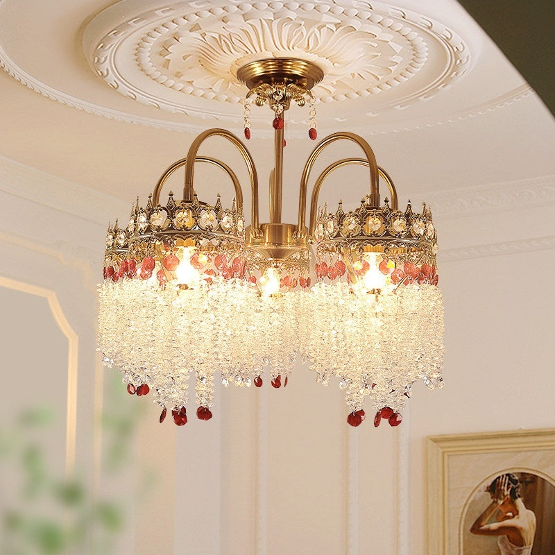 French Vintage Crystal Chandelier For The Living Room