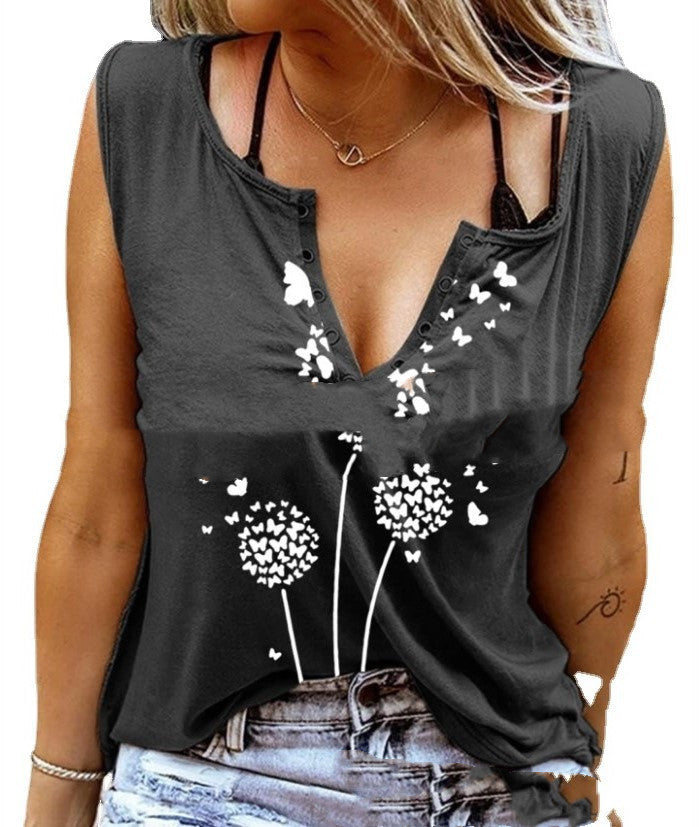 Women's Top Urban Leisure Female Wear Slim Fit Fashion Solid Color Medium Length No Sleeve Comfortable Tops