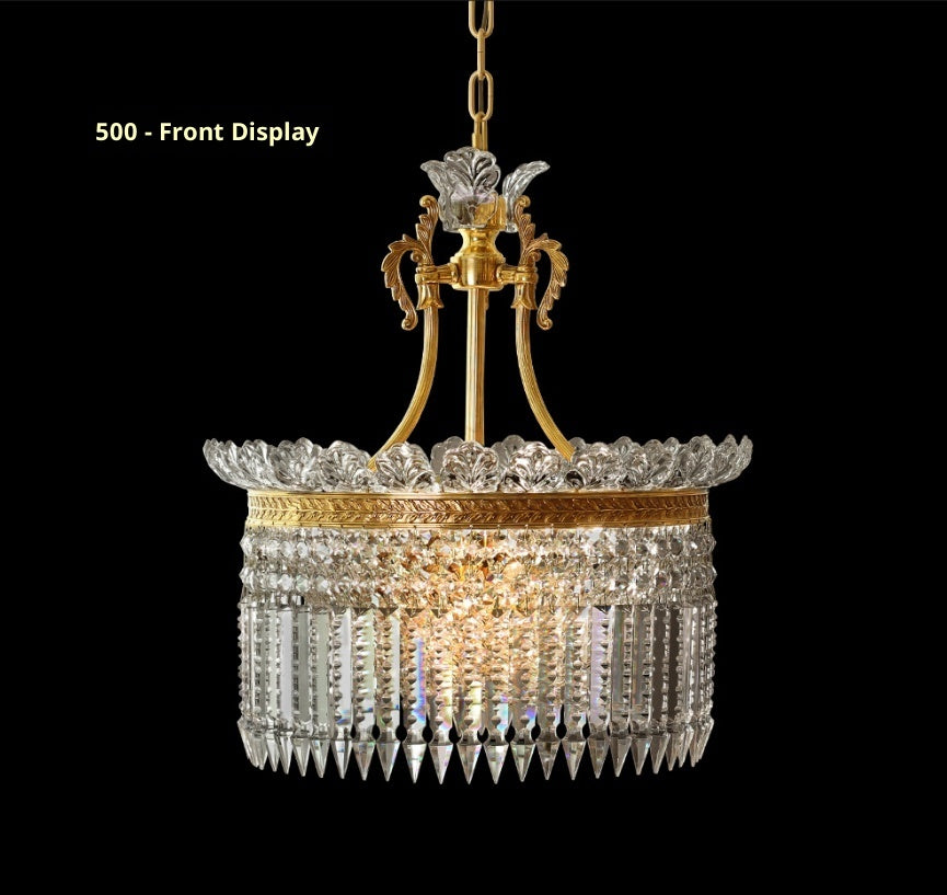 Dining Room Entrance Corridor Bedroom Copper Crystal Chandelier