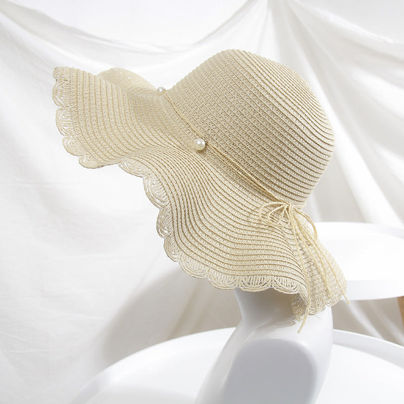 Bow Knot Big Brim Korean Version Travel Beach Sunscreen Hat