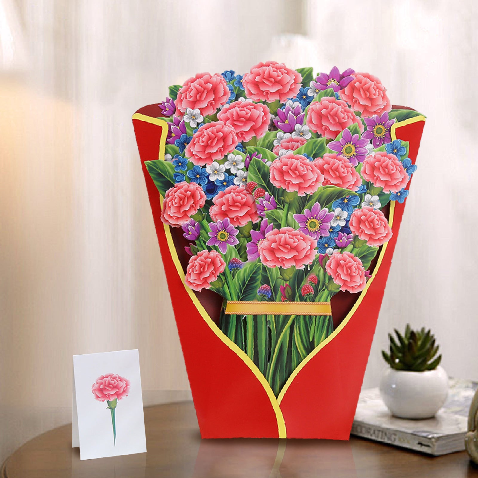 3D Three-Dimensional Flower Bridal Bouquet Teacher's Day Paper Carving Crafts