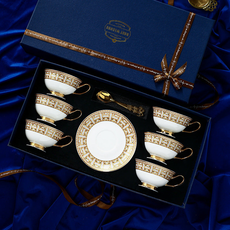 Coffee Cup High-end Exquisite Ceramic Bone High-Grade Afternoon Tea Suit Design