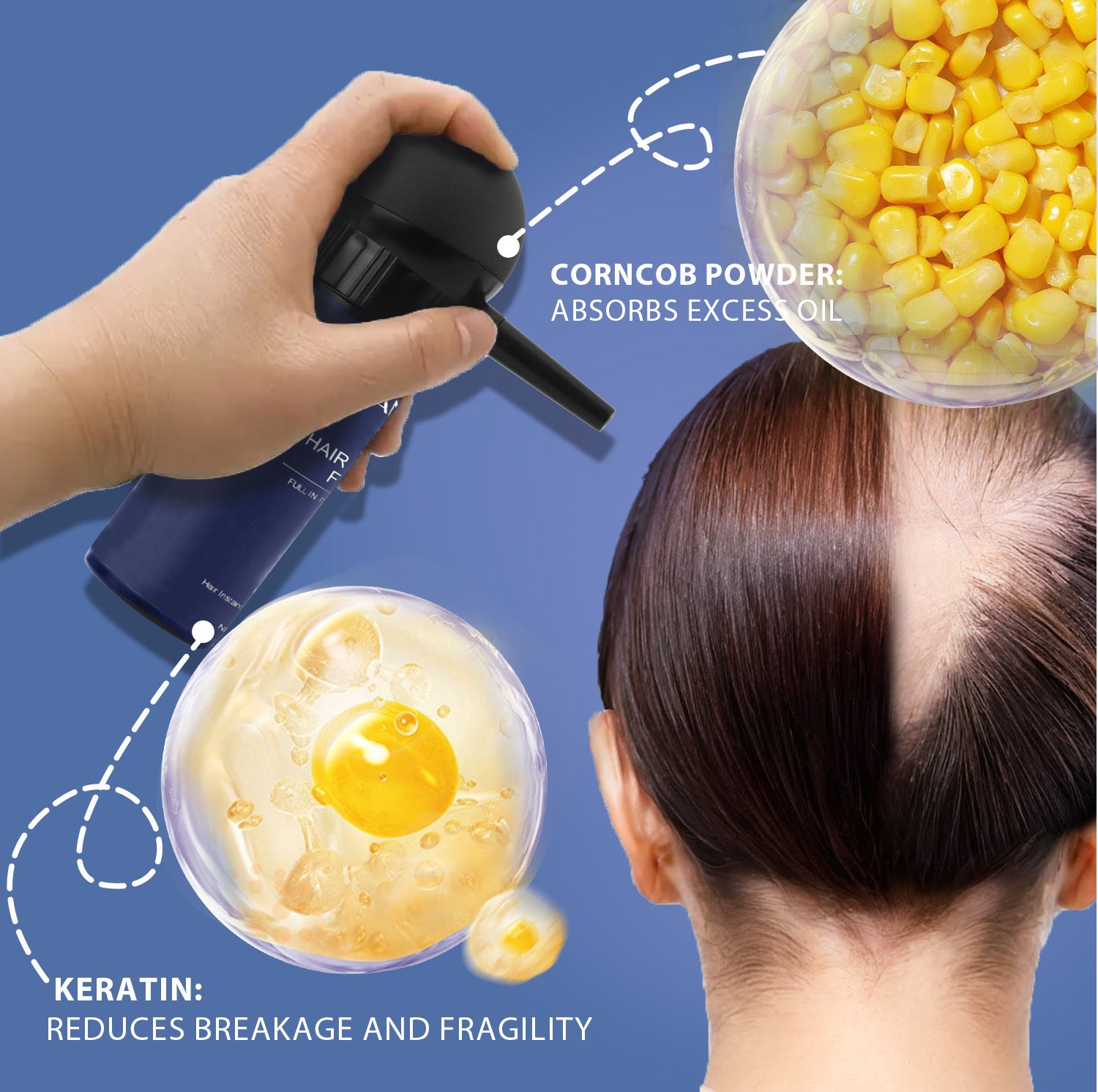 3 In 1 Hair Fiber Powder Styling Suit