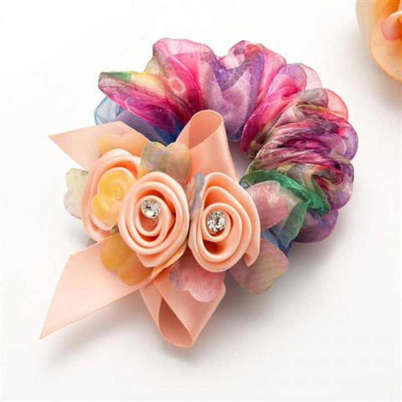 Women's Flower Hair Band Rubber Band Jewelry