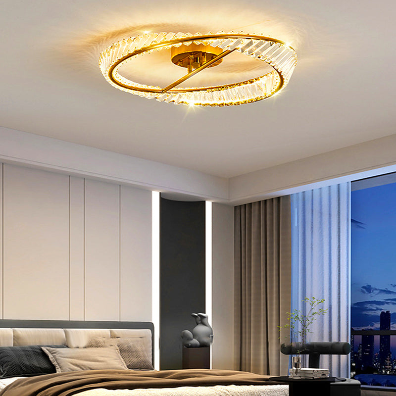 Italian Luxury Crystal Ceiling Lamp Post-Modern Simplicity