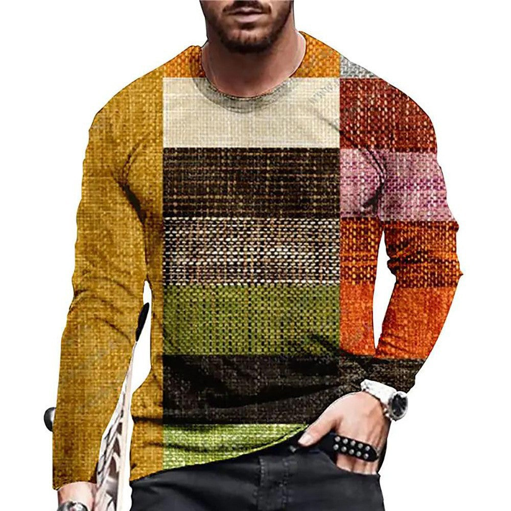 Men's T-Shirt 3D Digital Printed Round Neck Fashion