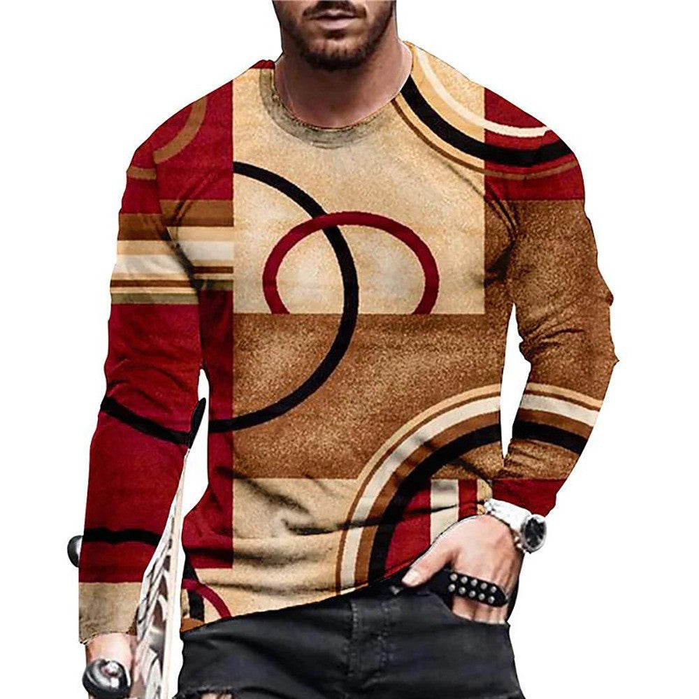 Men's T-Shirt 3D Digital Printed Round Neck Fashion