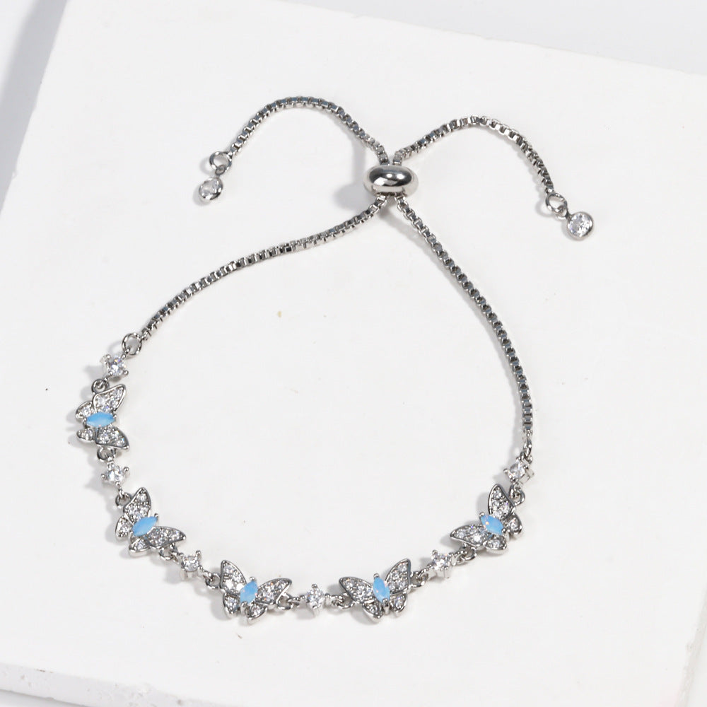 Real Gold Plating Adjustable Pull Bracelet For Women