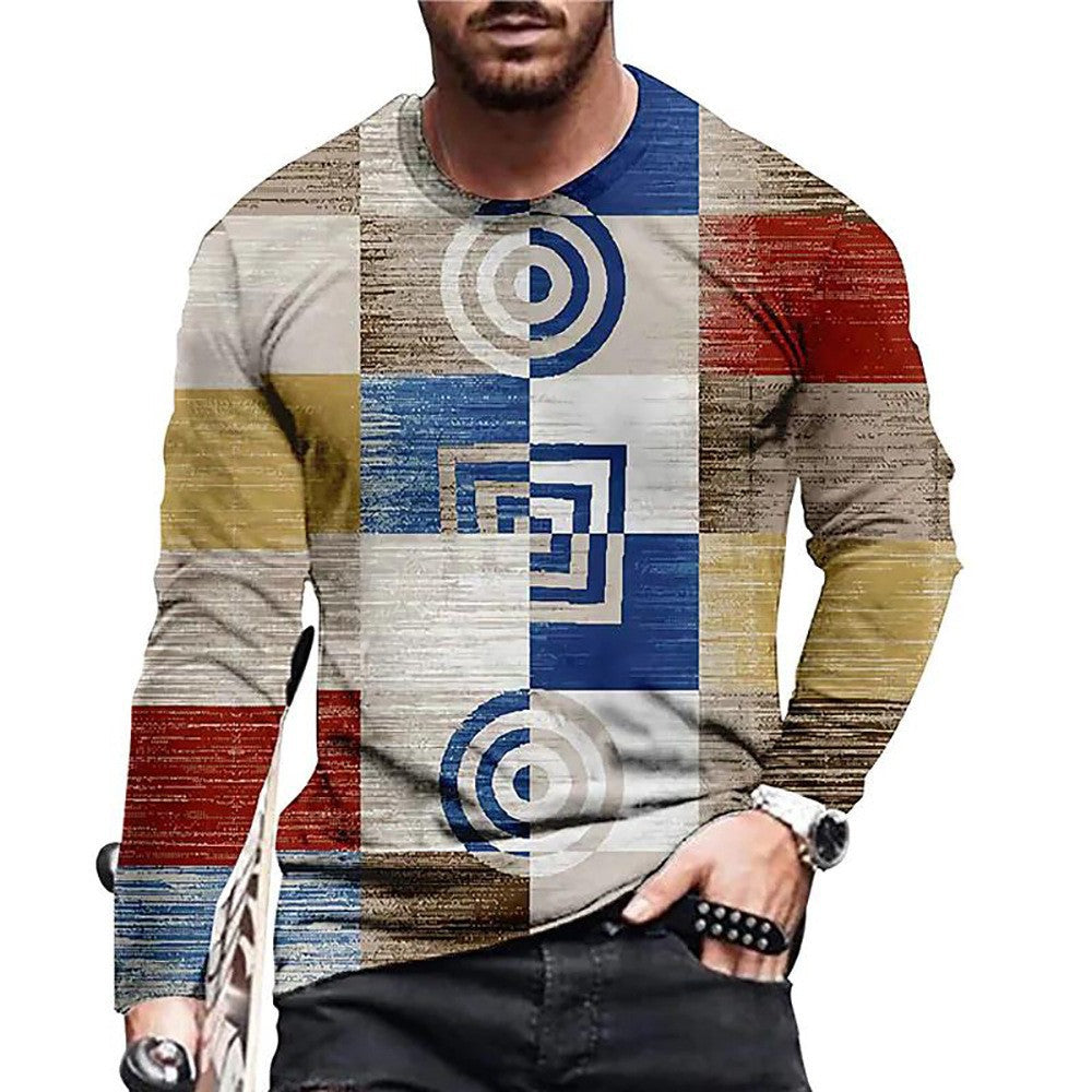 Men's T-Shirt 3D Digital Printed Round Neck Fashion