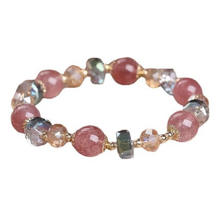 Natural Strawberry Quartz Bracelet Bracelet Simple
