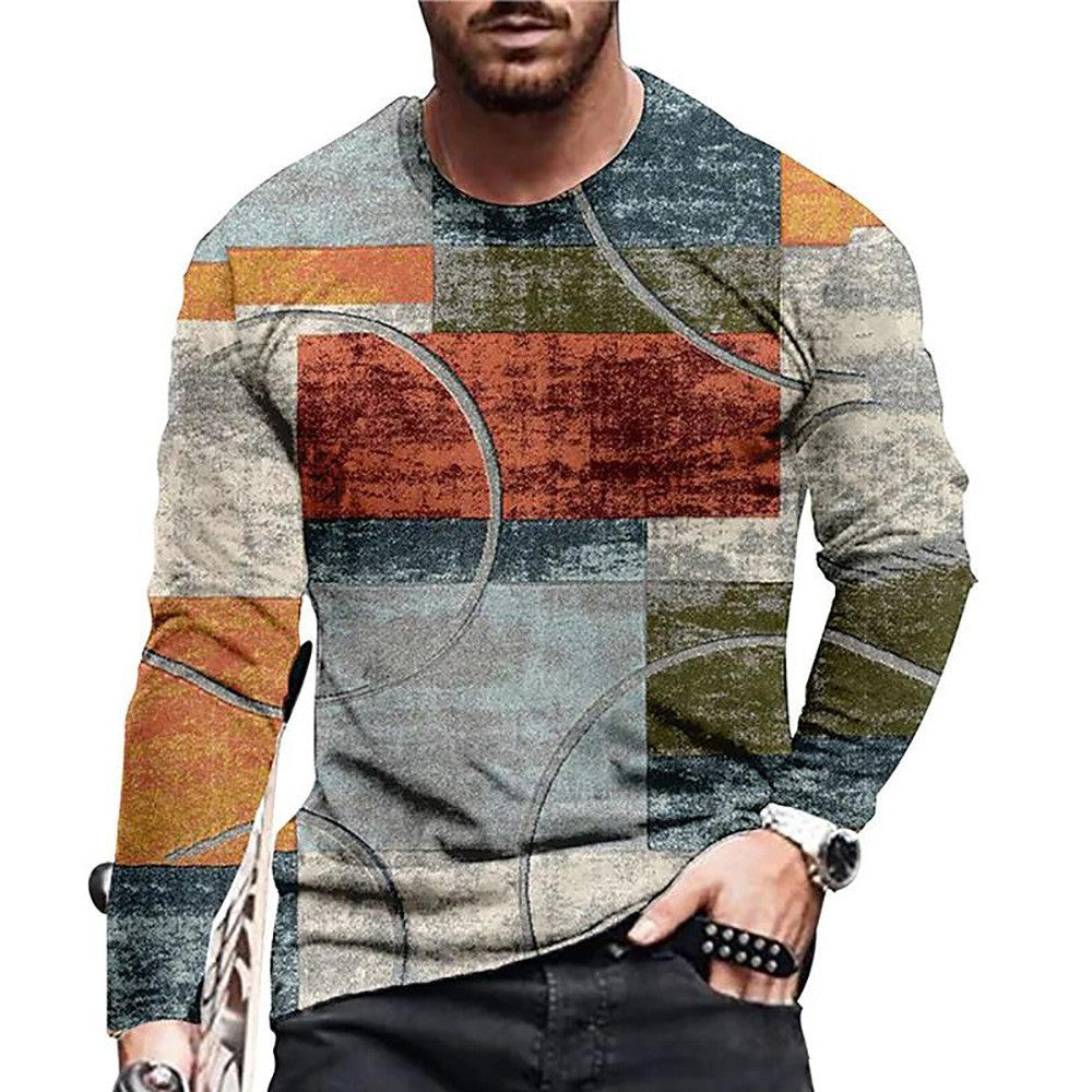 Men's T-Shirt 3D Digital Printed Round Neck Fashion