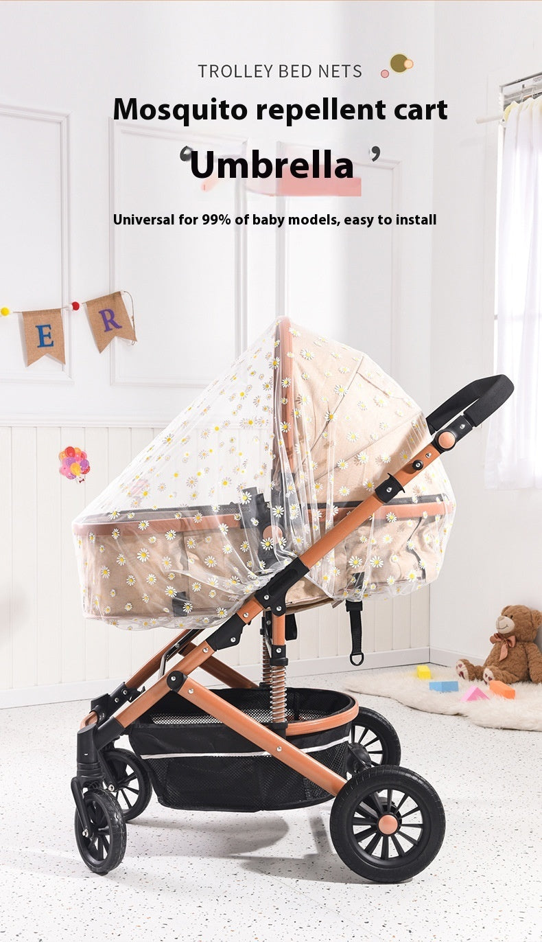 Infantile Mosquito Net Complete-Type Printing Stroller Mosquito Nets