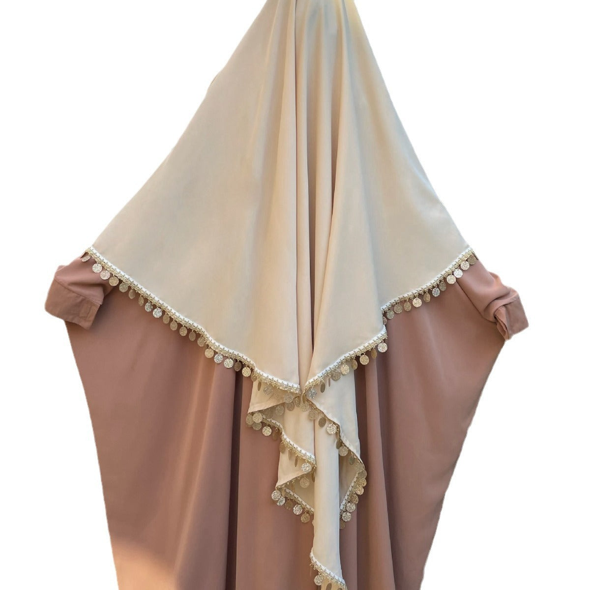 Solid Color Single-Layer Double-layer Three-layer Sequined Tassel Headscarf